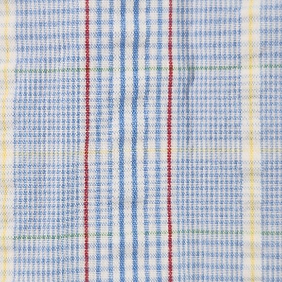 Brooks Brothers Seersucker Textured Short Sleeve XL Cotton Blue Plaid Woven - Picture 11 of 16